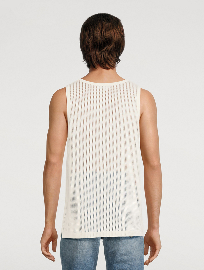 Linear Mesh Tank Top