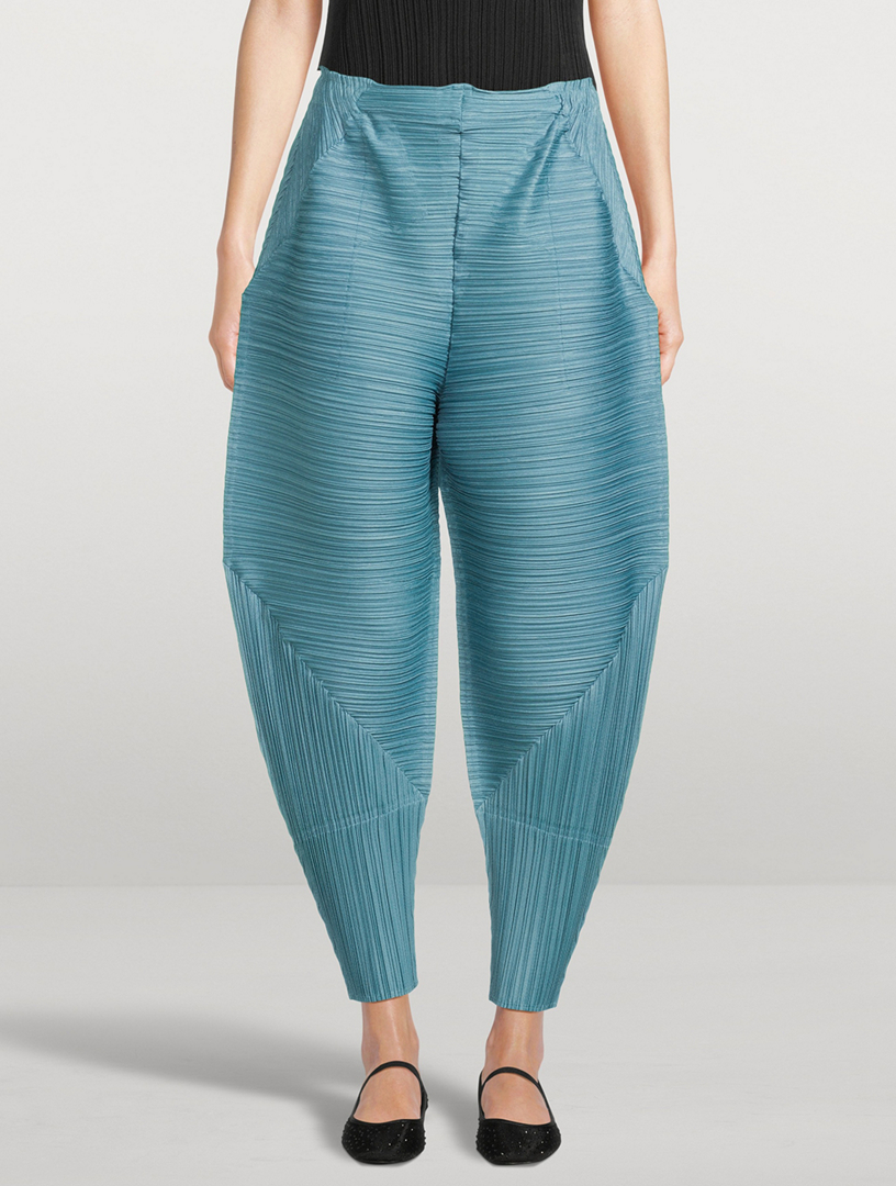 PLEATS PLEASE ISSEY MIYAKE Thicker Bounce Barrel-Leg Trousers