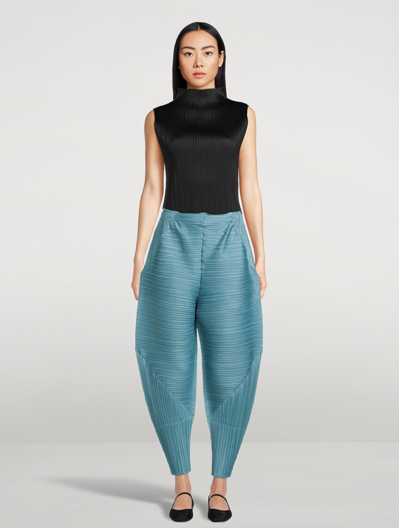 PLEATS PLEASE ISSEY MIYAKE Thicker Bounce Barrel-Leg Trousers