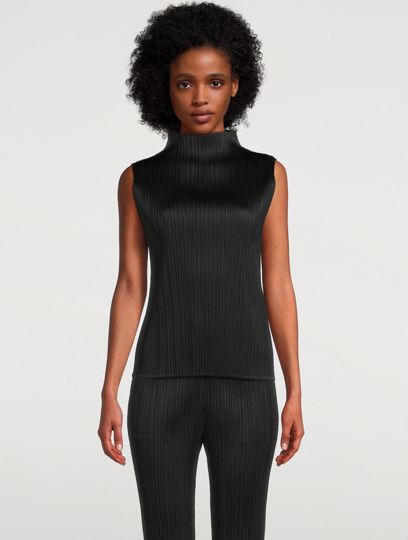 PLEATS PLEASE ISSEY MIYAKE Basics Mockneck Top | Holt Renfrew