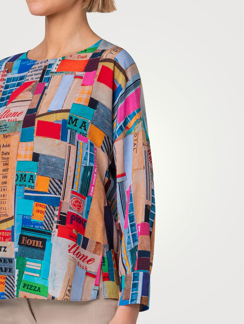 Silk Blouse NYC Paper Collage Print