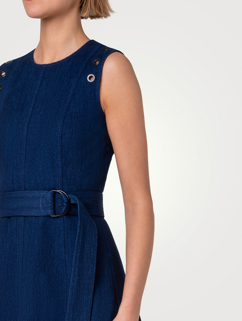 Eyelet Denim Mini Dress
