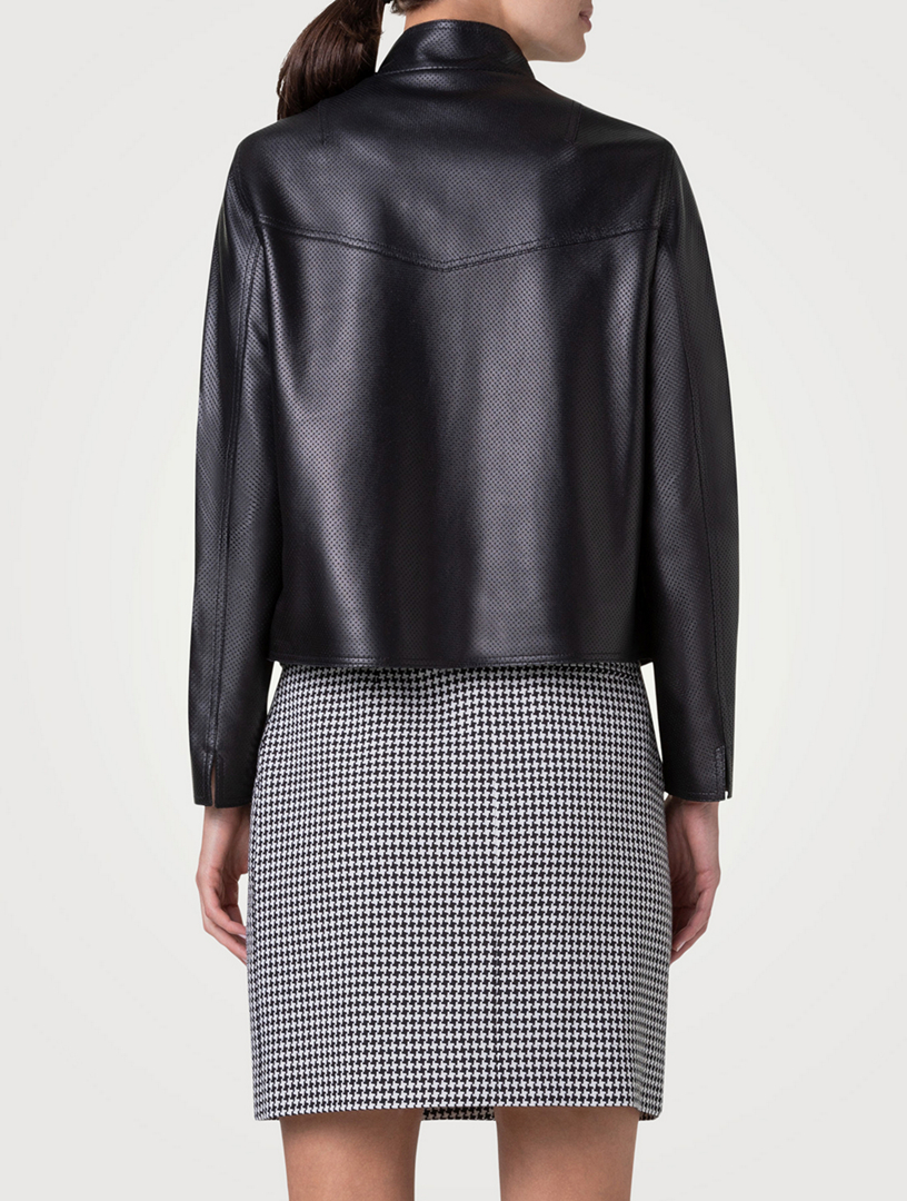 Perforated Leather Jacket
