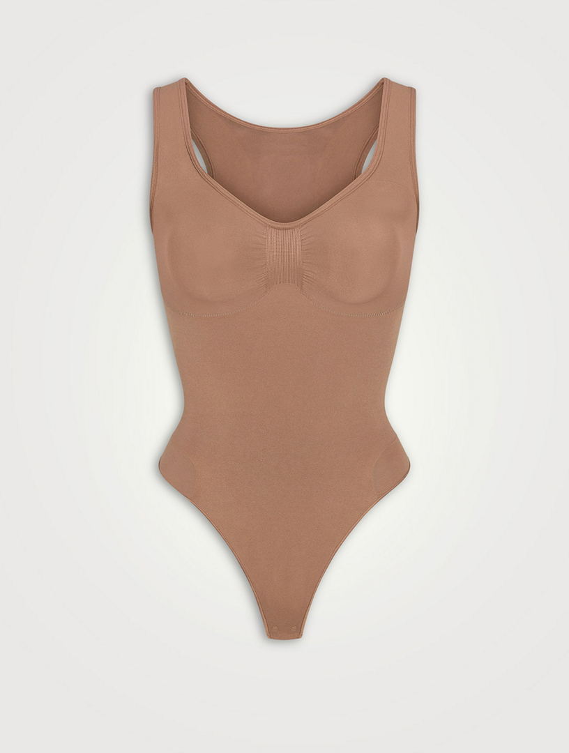 SKIMS Seamless Sculpt High neck Thong Bodysuit Clay Size Small S