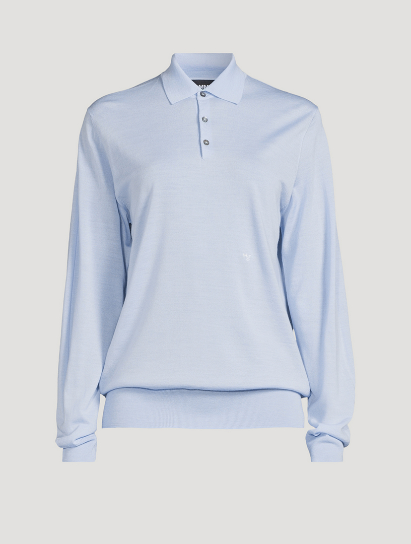 Ultrafine Merino Wool Polo Sweater