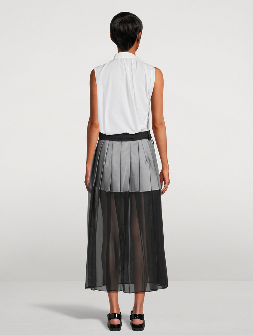 Cotton Poplin Midi Dress