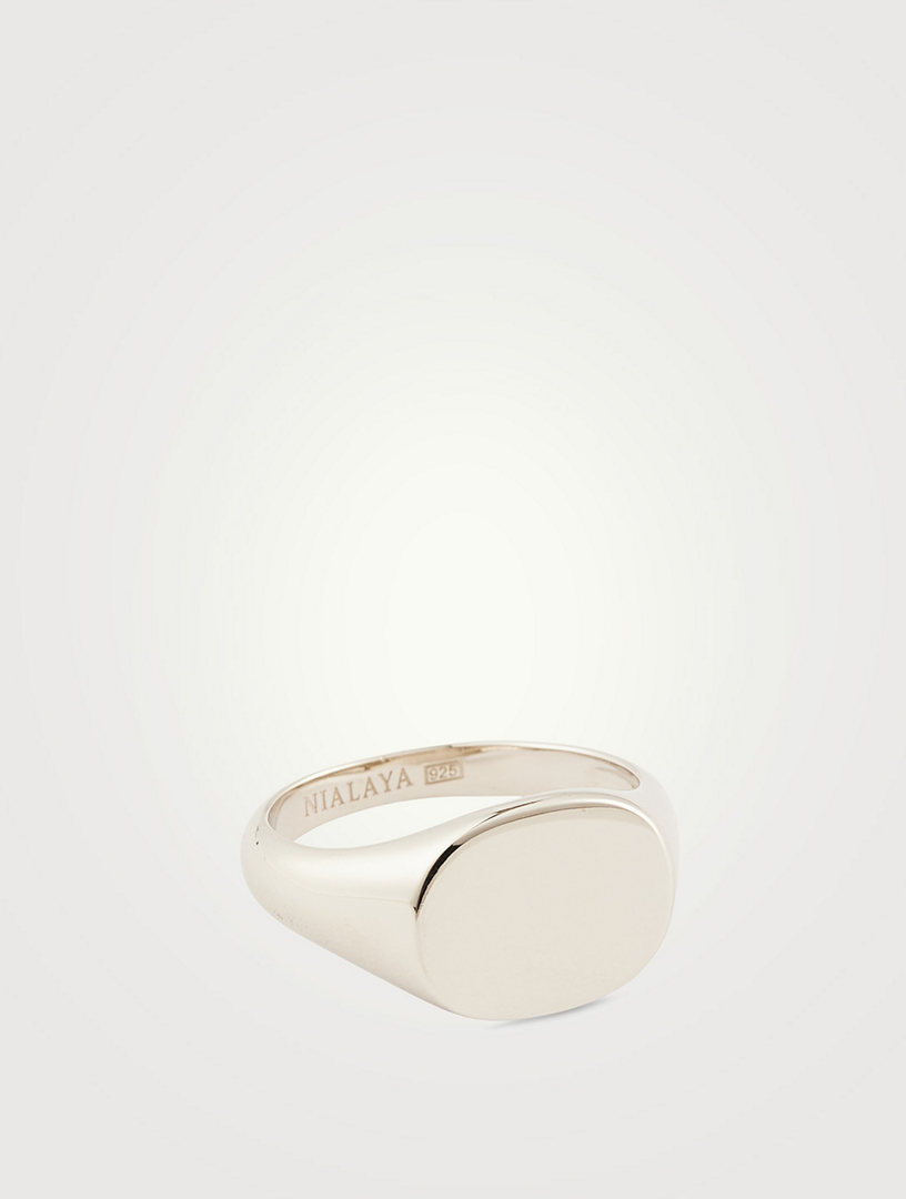 Sterling Silver Rectangle Signet Ring