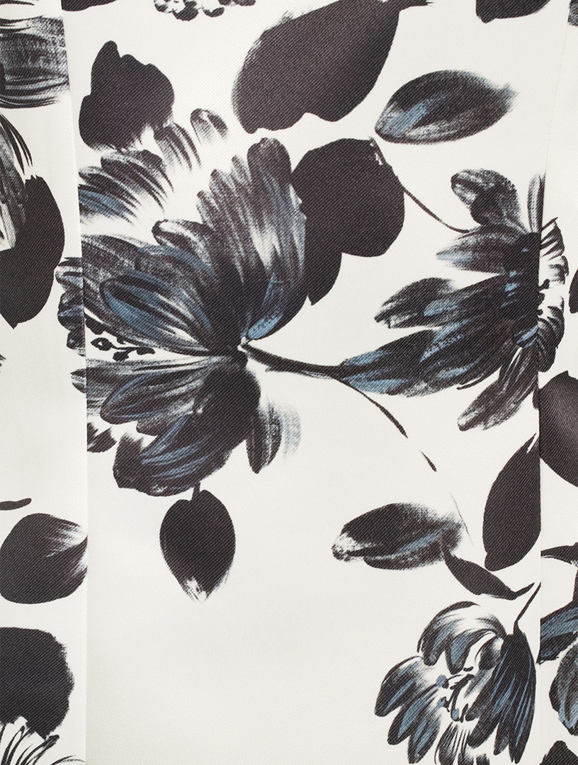 Kora Twill Midi Dress Floral Print