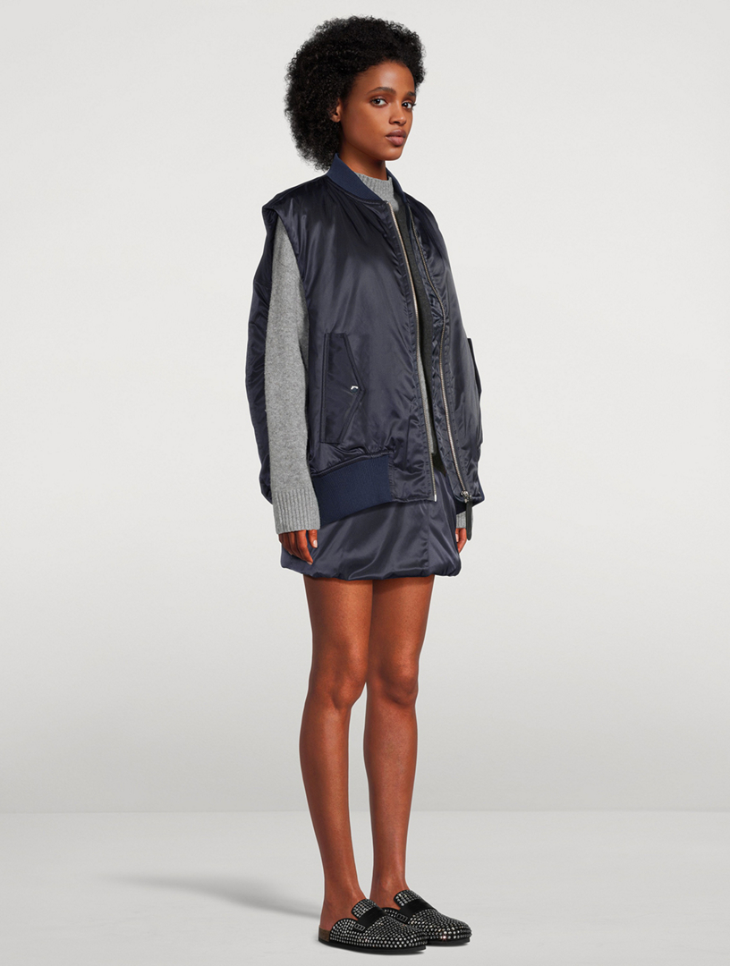 Sleeveless Bomber Jacket