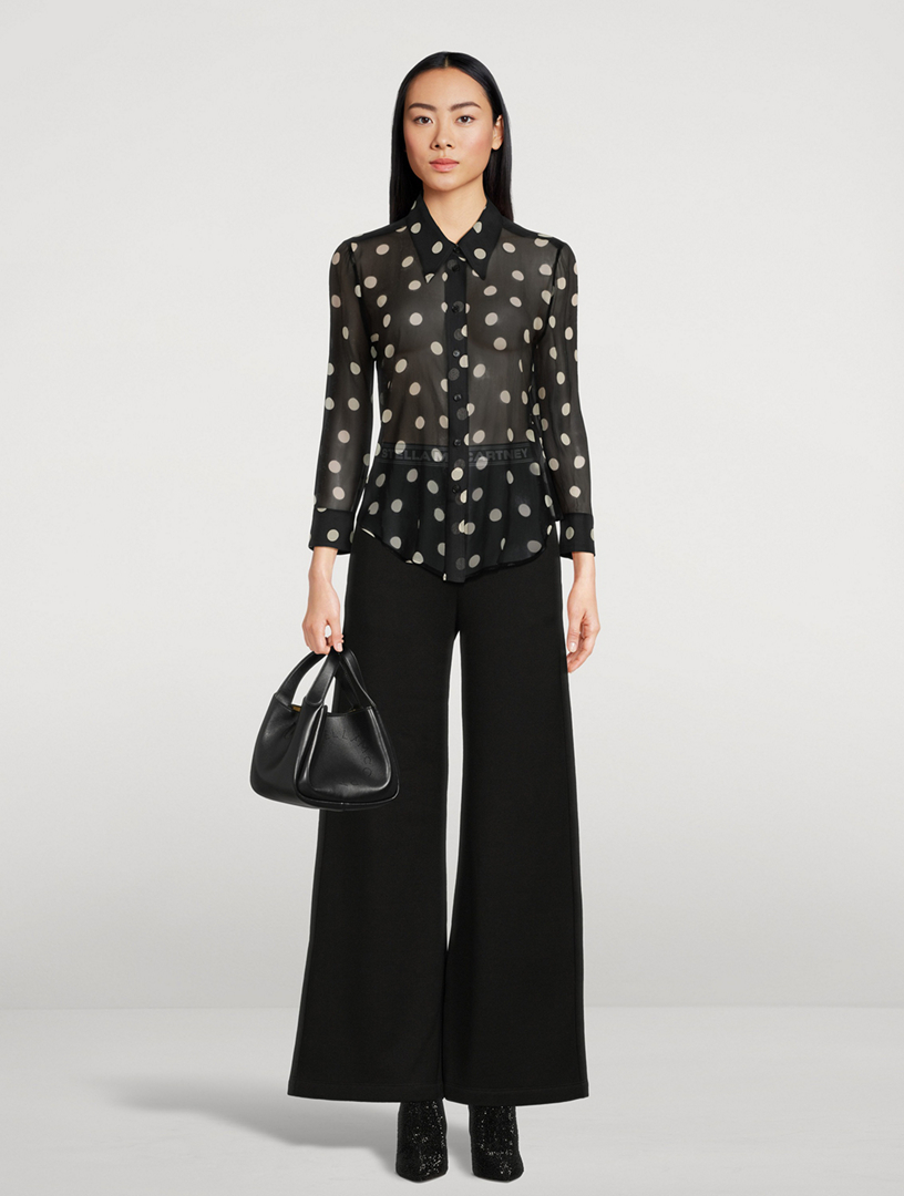 Silk Shirt Polka Dot Print