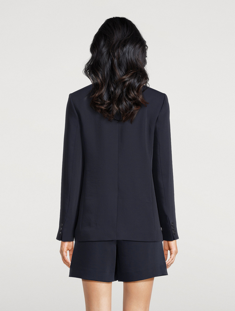 Soft Suiting Single-Breasted Blazer