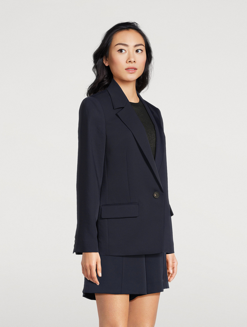 Soft Suiting Single-Breasted Blazer