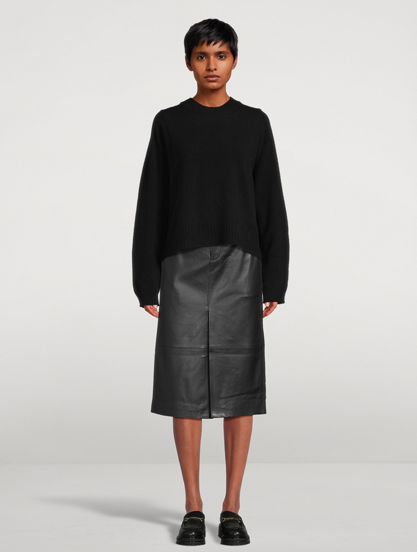 Leather Midi Skirt