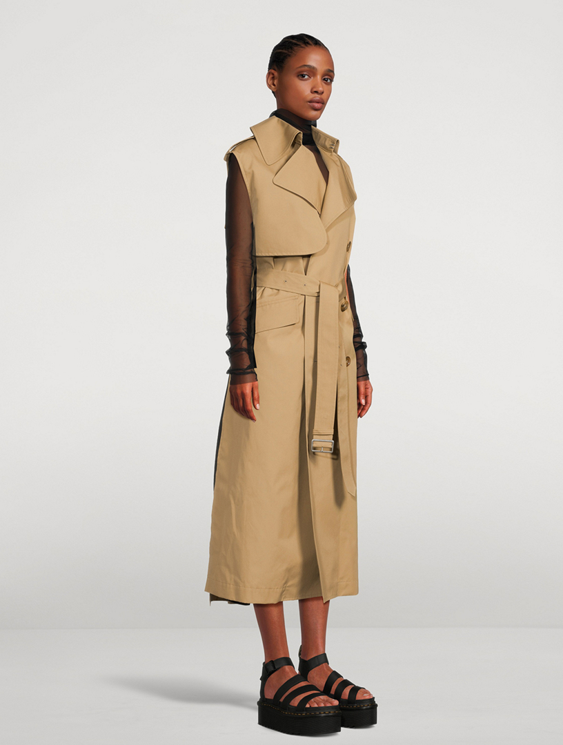 JUNYA WATANABE ベージュトレンチワンピースXS JUNYA WATANABE Sleeveless Double-Breasted Trench Coat | Holt Renfrew