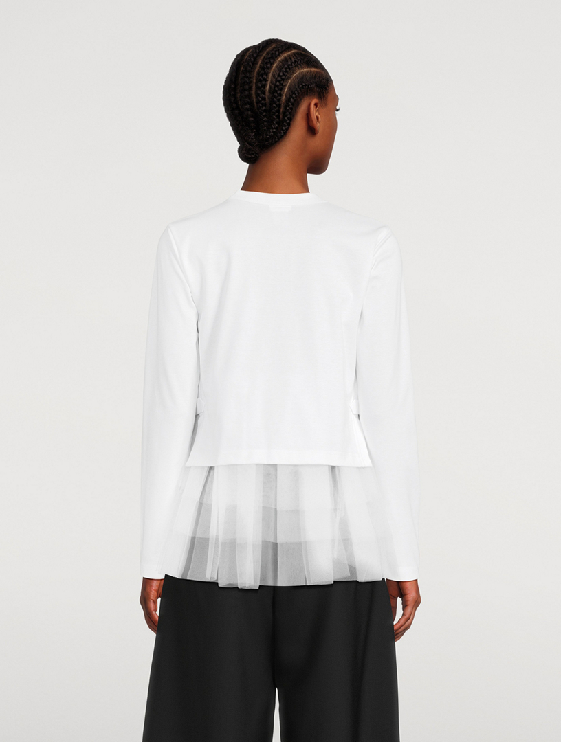 Noir Kei Ninomiya long-sleeve Sheer T-shirt - Farfetch