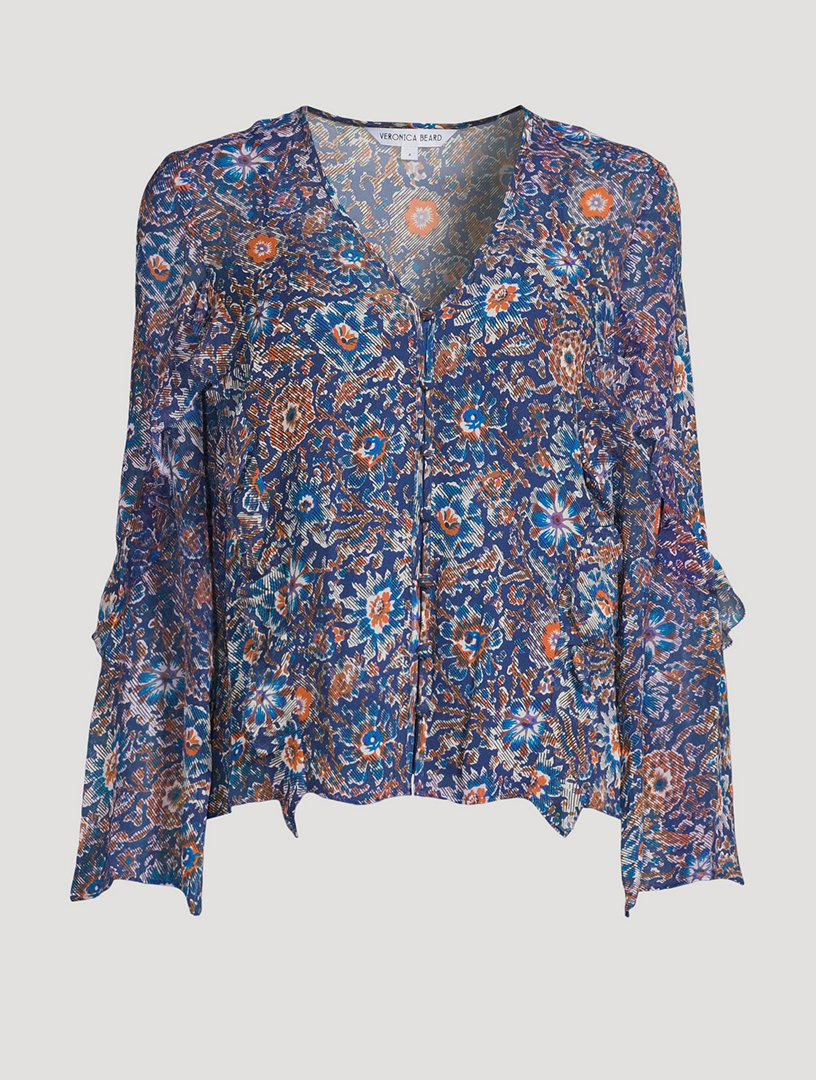Blanchett Silk Blouse Floral Print