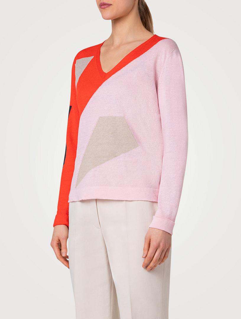 Spectra Jacquard Linen And Cotton Sweater