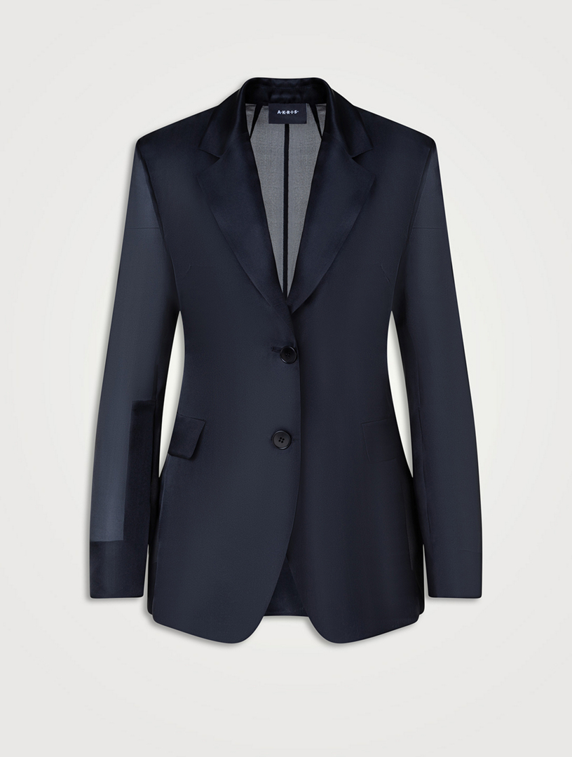 Taddeo Single-Breasted Silk Blazer