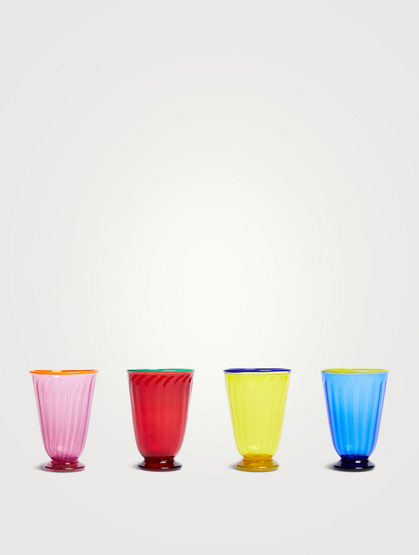 Set Of Four Rainbow Glasses