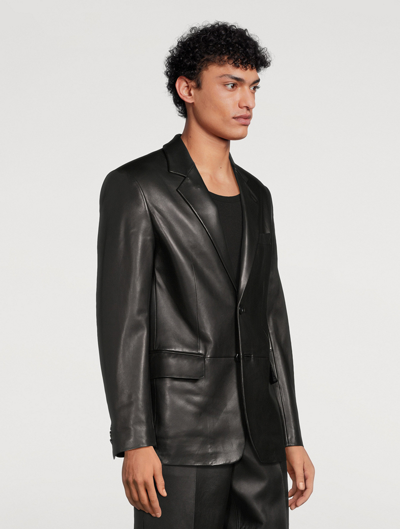 Helmut lang leather blazer best sale