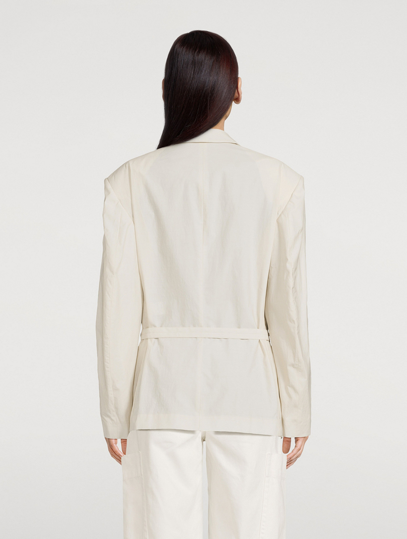 Belted Double-Breasted Blazer