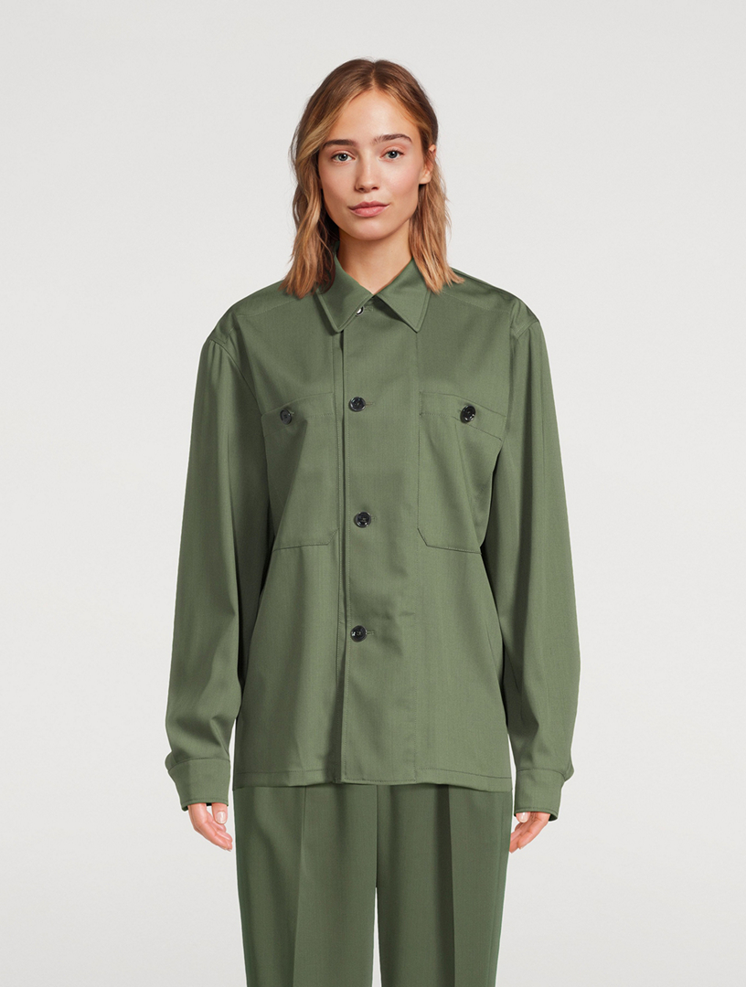 Soft Wool Military Overshirt