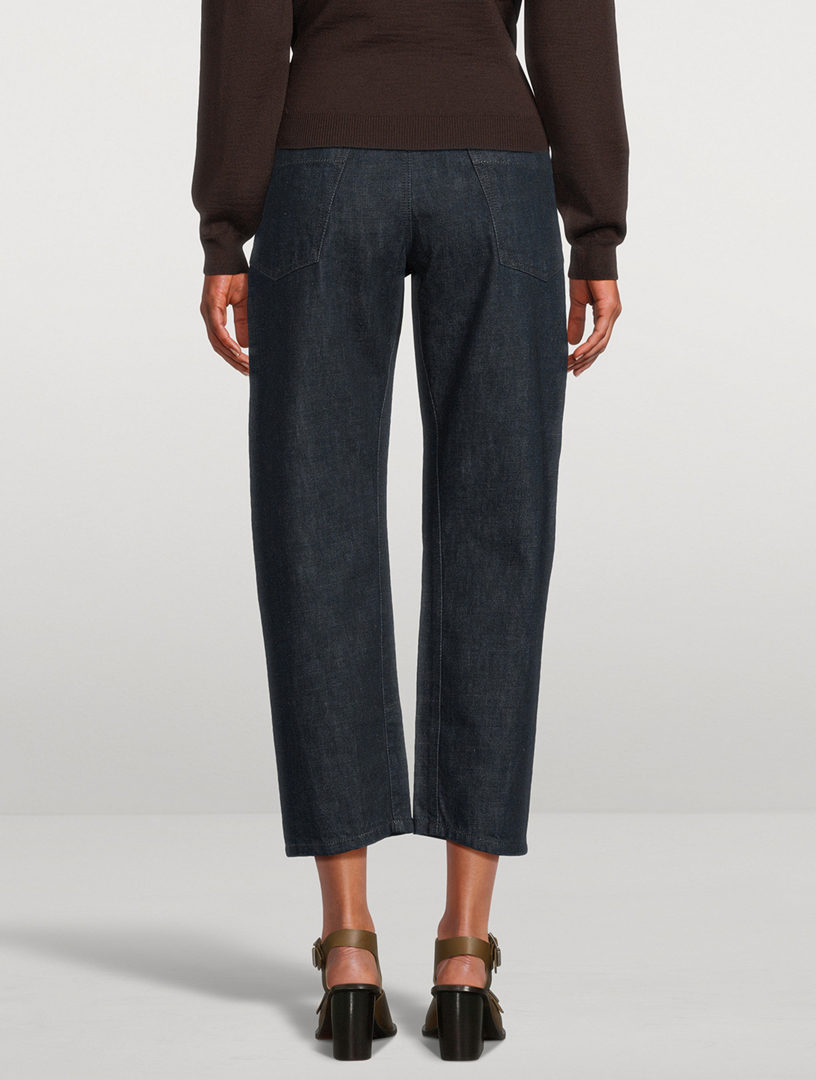 Twisted Straight-Leg Jeans