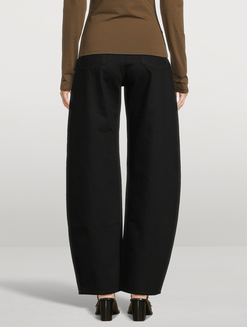 Curved Straight-Leg Jeans