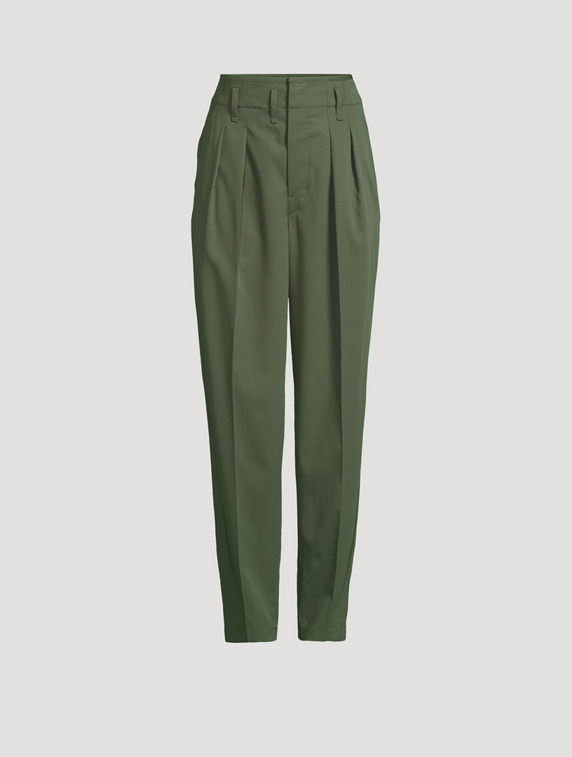 Pleated Wool Trousers