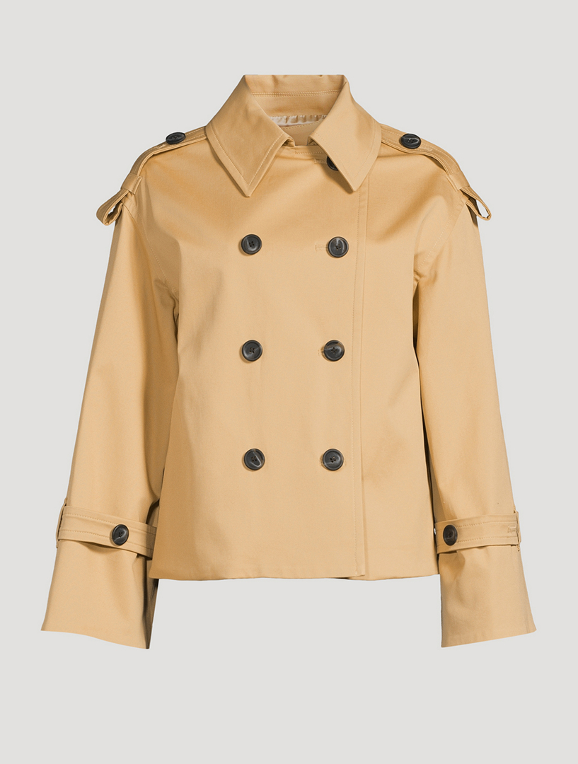 BY MALENE BIRGER Alisandra Cropped Trench Jacket | Holt Renfrew