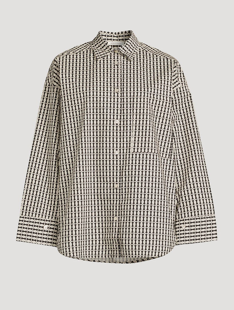 Derris Organic Cotton Shirt Monogram Print