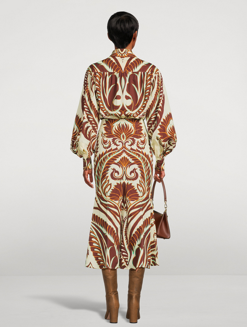 Printed Cotton Shirt Dress