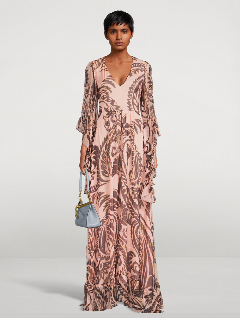 Silk Gown Angkor Print