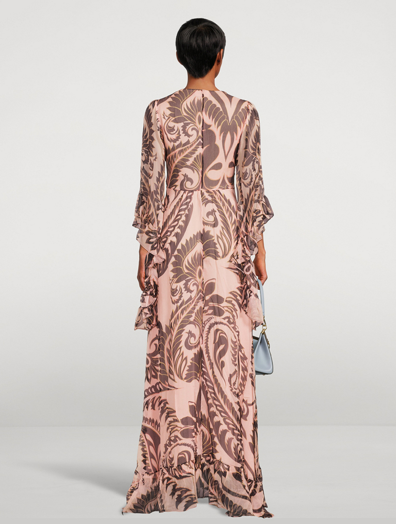 Silk Gown Angkor Print