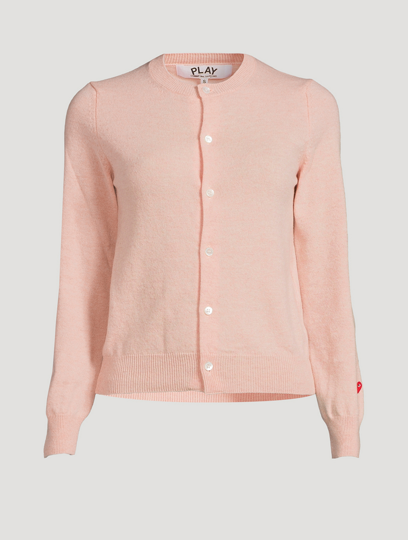 COMME DES GARÇONS PLAY Wool Cardigan | Holt Renfrew