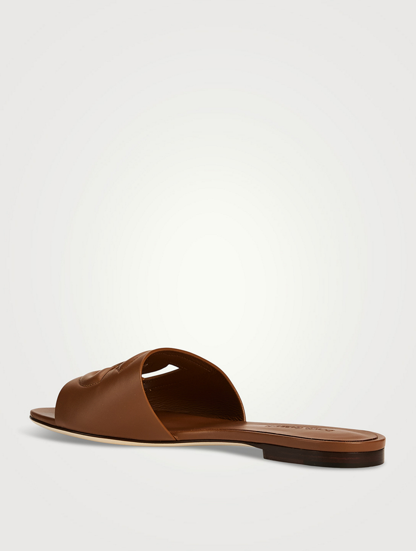 Bianca Leather Slide Sandals