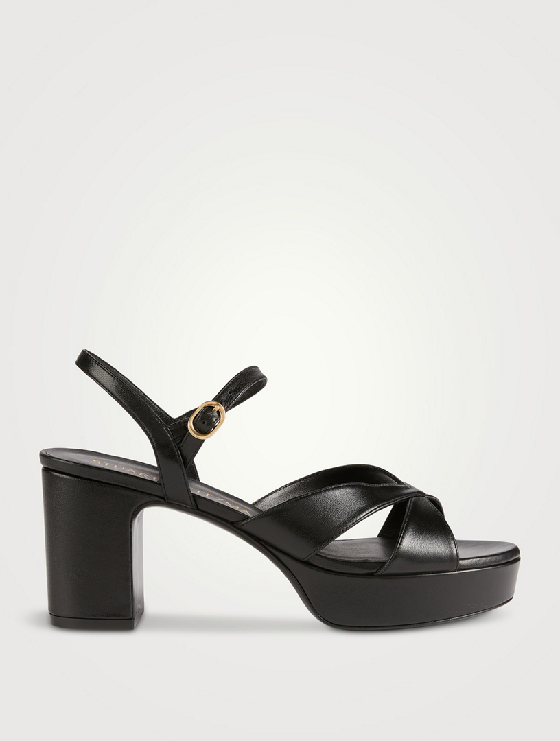 STUART WEITZMAN Carmen Leather Platform Sandals | Holt Renfrew