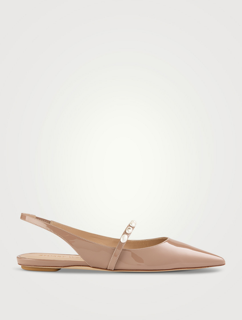 Emilia Pearlita Patent Leather Slingback Flats