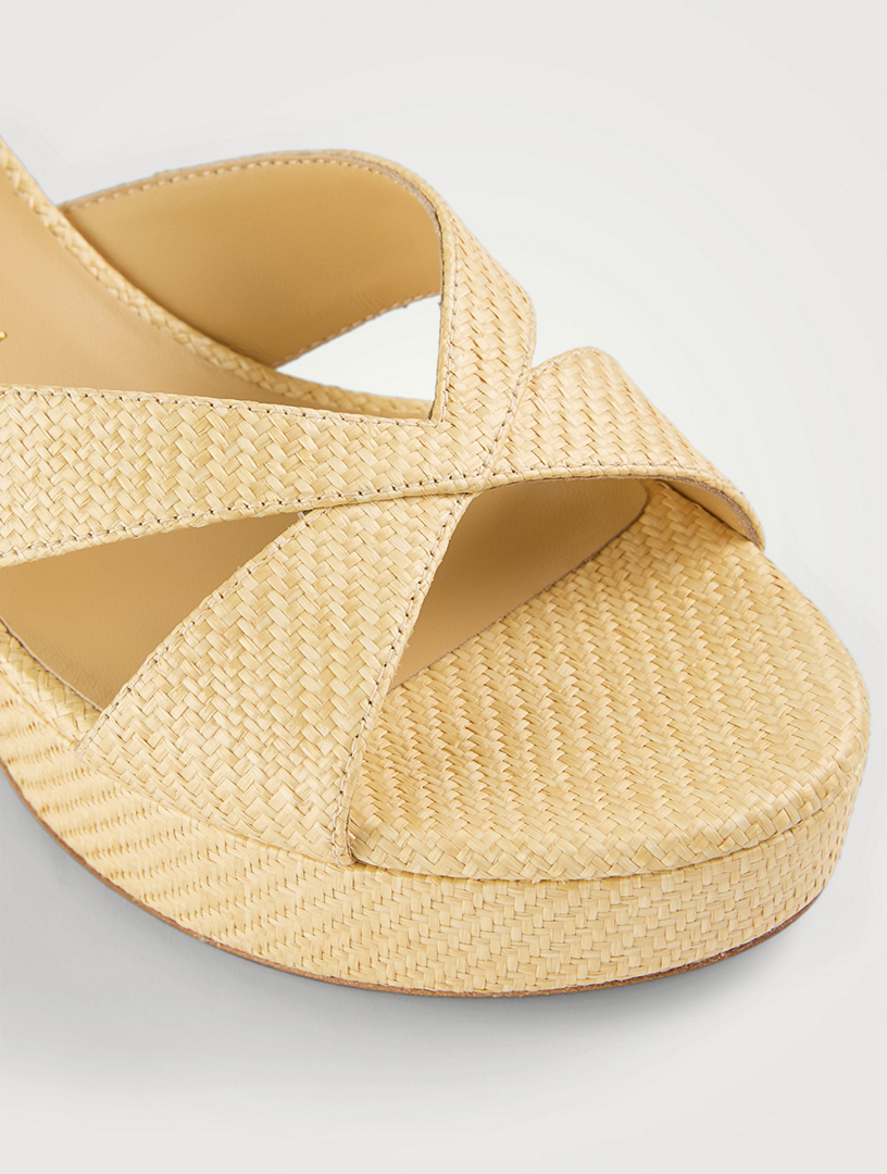 Carmen Raffia Platform Sandals