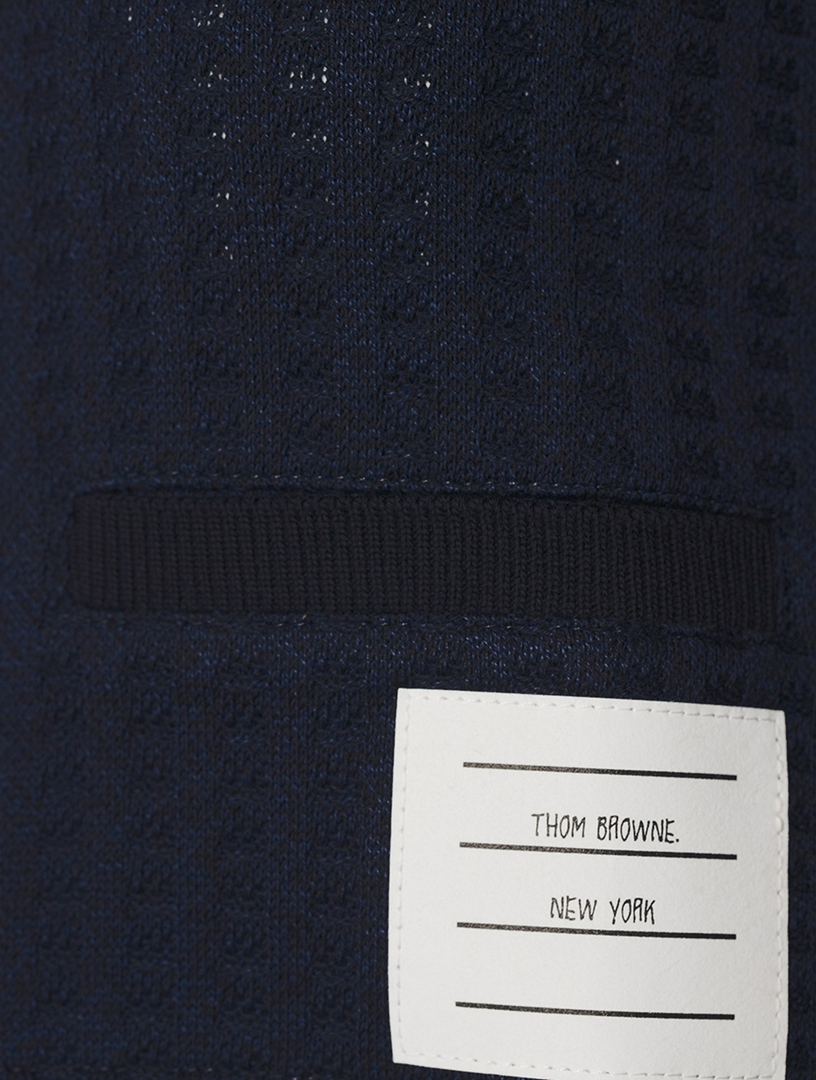 Tonal Check Jacquard Cardigan