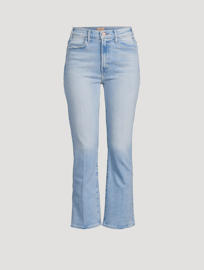 Blue High-rise stretch-denim flared jeans, Alexander McQueen