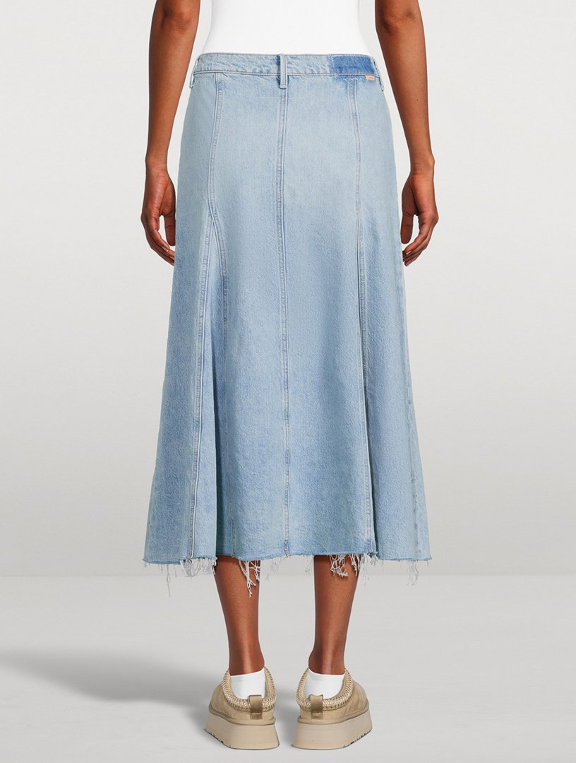 The Full Swing Denim Midi Skirt