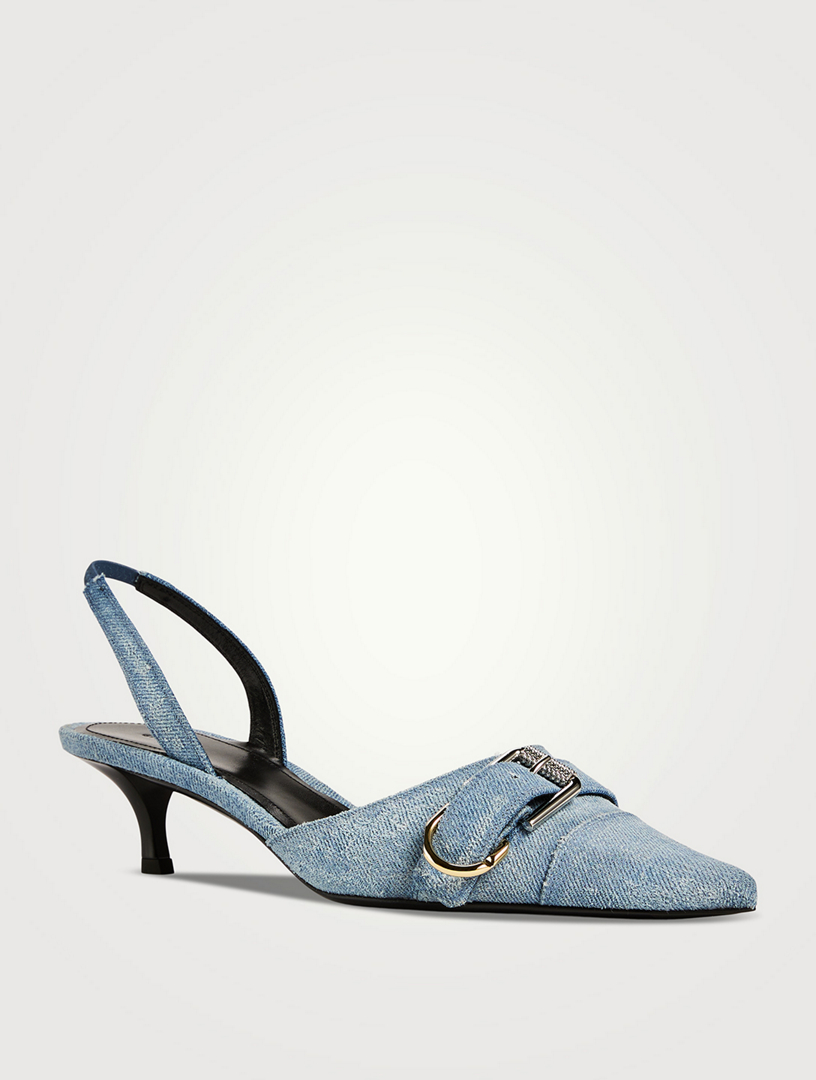 Voyou Denim Slingback Pumps