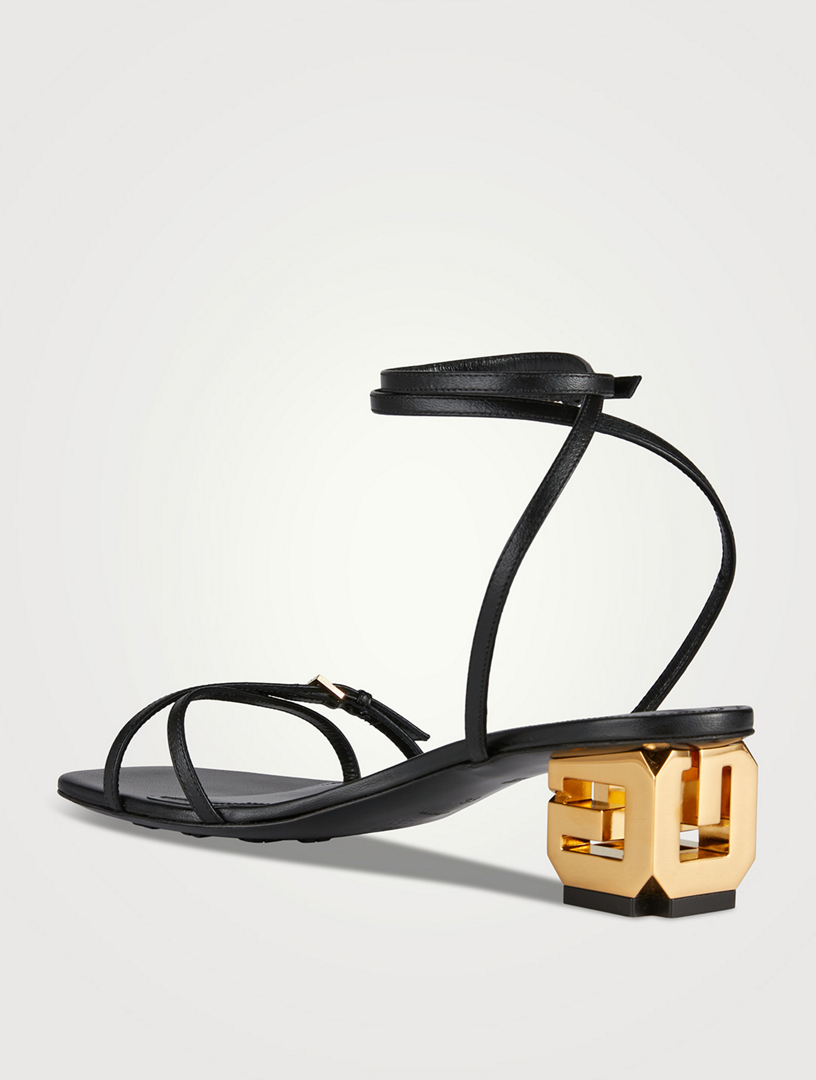 G Cube Leather Sandals