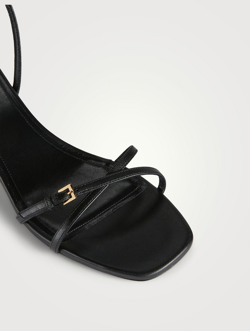 G Cube Leather Sandals