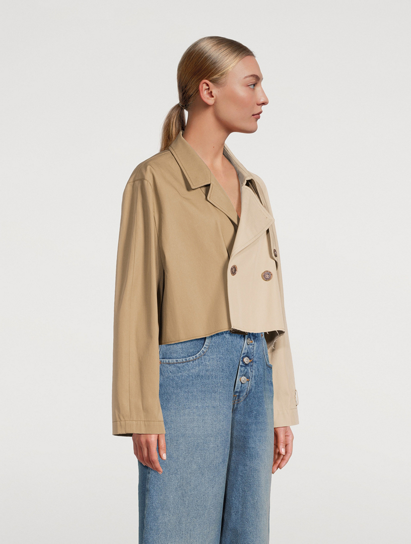 Spliced Trench Coat