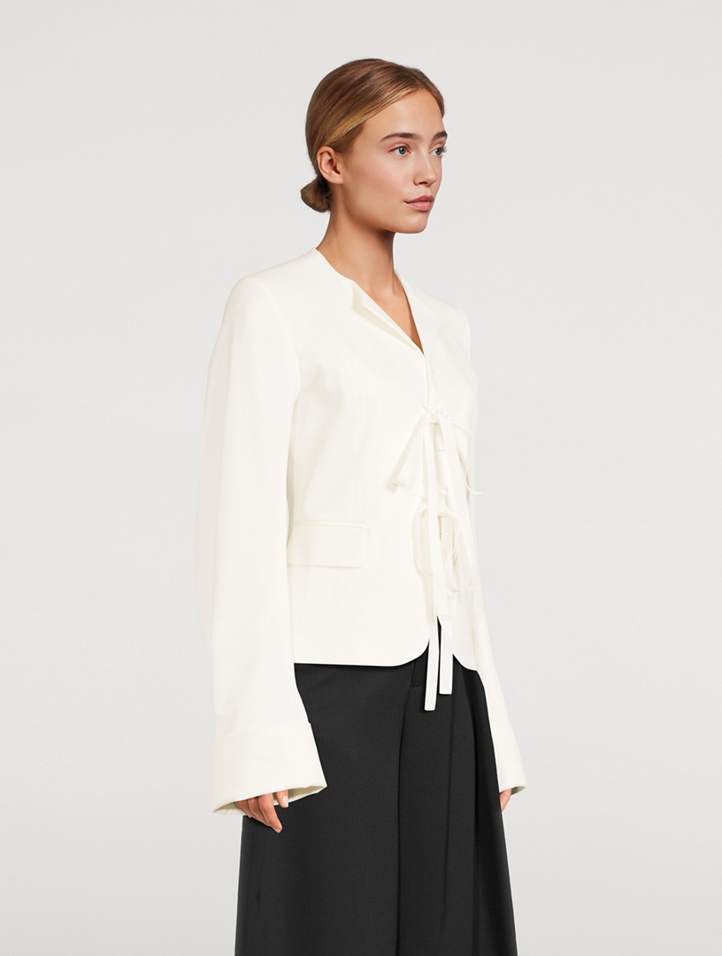 Tie-Front Blazer