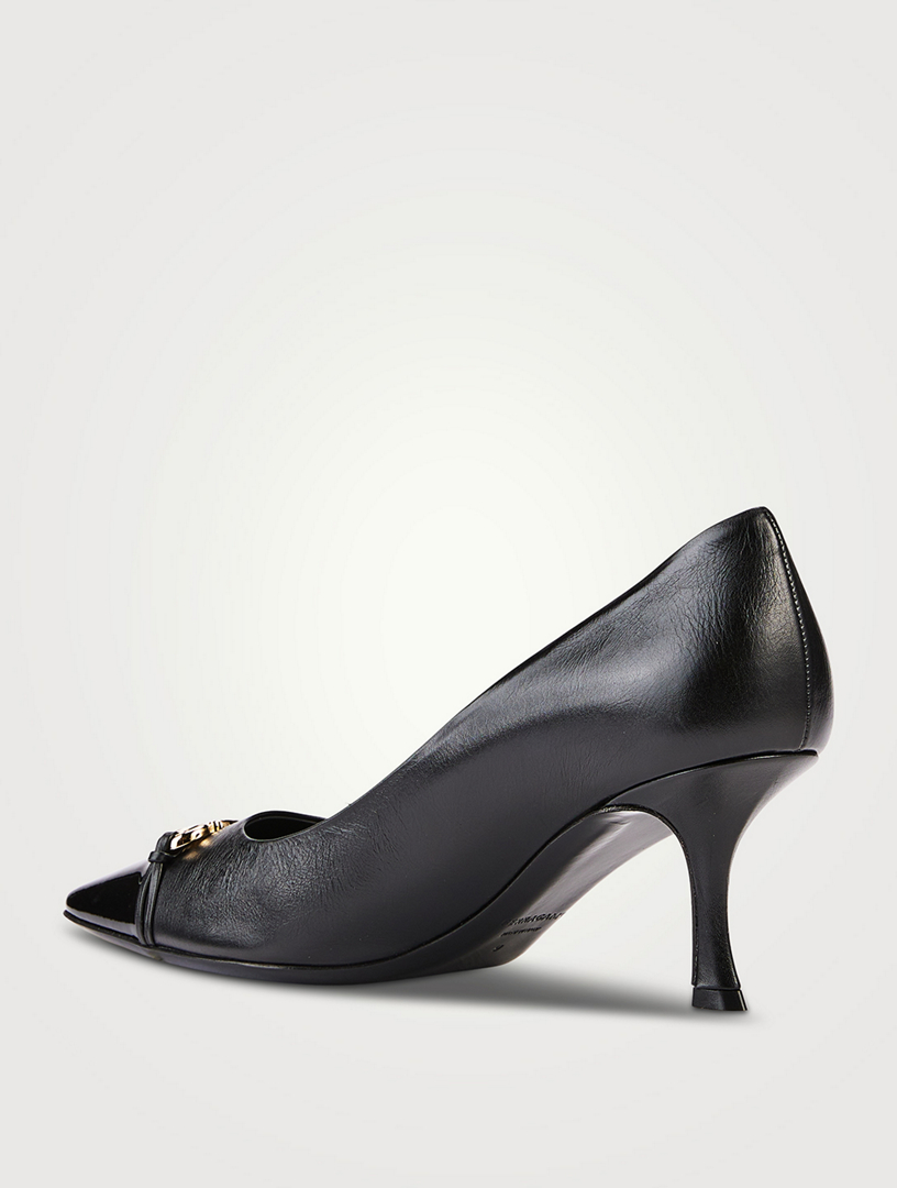 Bria Leather Cap-Toe Pumps