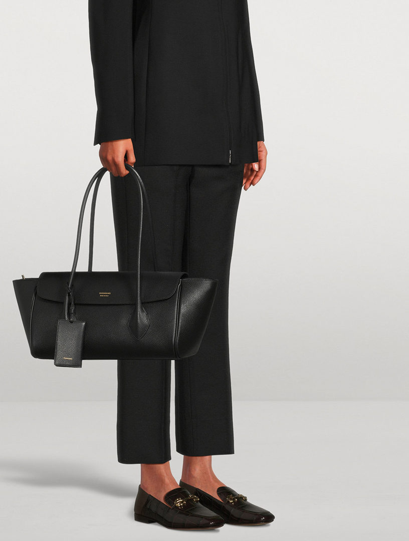 Louis Croc-Embossed Leather Loafers