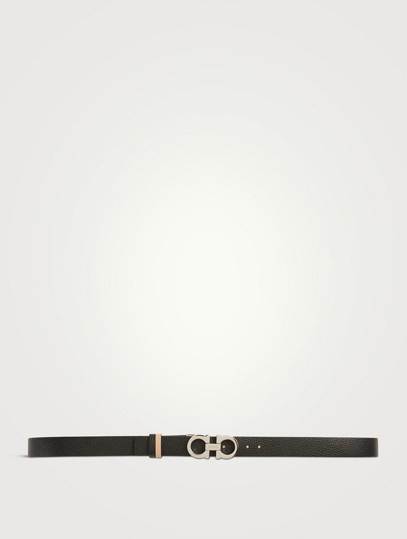 Reversible Leather Gancini Belt